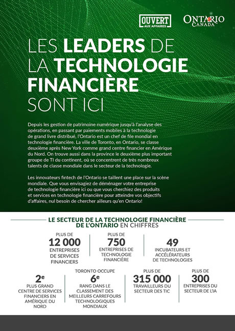 Vignette de la brochure Les leaders de la technologie financière sont ici